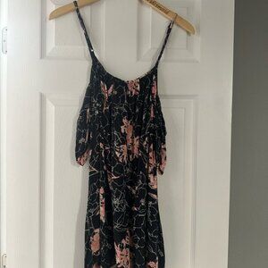 Floral Black and Pink Dress